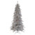 9' Pre-Lit Silver Tinsel Noble Slim Artificial Christmas Tree - Clear Lights - IMAGE 1