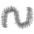 Pre-lit Metallic Artificial Christmas Tinsel Garland - 9' x 12" - Silver - Clear Lights - IMAGE 2
