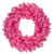 24" Pre-Lit Pink Spruce Artificial Christmas Wreath, Pink Lights - IMAGE 1