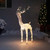 Lighted Glittered Mesh Buck Outdoor Christmas Decoration - 48" - White - Clear Lights - IMAGE 4