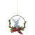Moose with Plaid Bow Christmas Wreath Ornament - 5.5" - IMAGE 2