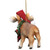3.5-Inch Moose Wearing Santa Hat and Plaid Bow Christmas Ornament - IMAGE 5
