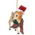 Fawn Reindeer Wearing Santa Hat Christmas Ornament - 3" - Brown and Red - IMAGE 3