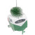 4.25" Green and White RV Camper Van with Tree Christmas Ornament - IMAGE 2