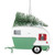 4.25" Green and White RV Camper Van with Tree Christmas Ornament - IMAGE 3