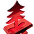 Reindeer, Christmas Tree, and Star Metallic Red Christmas Stocking Holders