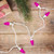 25 Count Pink LED C7 Christmas Lights, 16 ft White Wire - IMAGE 2