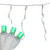 100 Count Green LED Wide Angle Icicle Christmas Lights, 5.5ft White Wire - IMAGE 1