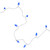 LED C7 Christmas Lights - Blue - 16' White Wire - 25ct - IMAGE 6