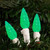 LED C6 Faceted Christmas Lights - Green - 22.5' White Wire - 70ct - IMAGE 1