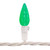 LED C6 Faceted Christmas Lights - Green - 22.5' White Wire - 70ct - IMAGE 4