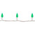LED C6 Faceted Christmas Lights - Green - 22.5' White Wire - 70ct - IMAGE 5