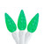 LED C6 Faceted Christmas Lights - Green - 22.5' White Wire - 70ct