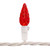LED C6 Faceted Christmas Lights - Red - 22.5' White Wire - 70ct - IMAGE 4