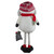 33-Inch Red, White, and Gray Plush Christmas Snowman with Telescopic Legs - IMAGE 4