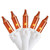 Mini Incandescent Icicle Christmas Lights - Orange - 3.5' White Wire - 100ct - IMAGE 4