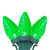 LED C7 Faceted Christmas Lights - Green - 20.25' Green Wire - 50ct - IMAGE 2