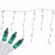 100 Count Teal Mini Icicle Christmas Lights, 3.5 ft White Wire - IMAGE 3