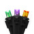 50ct LED Purple, Green and Orange Wide Angle Christmas Lights - 16.25' Black Wire - IMAGE 2