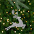 Leaping Glitter Drenched Reindeer with Faux Gem Christmas Ornament - 5.5" - Silver - IMAGE 1
