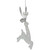 5.5" Silver Glitter Leaping Reindeer Christmas Ornament - IMAGE 2