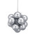 4.25" Shiny Silver Balls and Tinsel Christmas Ornament - IMAGE 1