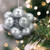 4.25" Shiny Silver Balls and Tinsel Christmas Ornament - IMAGE 3