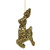 7" Gold Filigree Style Leaping Reindeer Christmas Ornament - IMAGE 3
