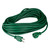 Three-Prong Outdoor Extension Power Cord with End Connector -100' - Green - IMAGE 1