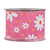 Pink and White Floral Spring Easter Wired Craft Ribbon 2.5" x 10 Yards - IMAGE 3