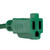 Three-Prong Outdoor Extension Power Cord with Single Outlet End Connector - 20' - Green - IMAGE 2