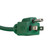 Three-Prong Outdoor Extension Power Cord with Single Outlet End Connector - 20' - Green - IMAGE 3