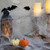 Stretchable Cotton Spider Web Halloween Decoration - White - IMAGE 2