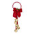 12" Gold Finish Jingle Bells with Dark Red Bow Door Hanger - IMAGE 1
