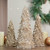 18" Gold Feather Cone Table Top Christmas Tree with Glitter - IMAGE 2