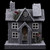 Lighted Snowy House Christmas Decoration - 11" - Gray - IMAGE 6