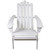 36" White Classic Folding Wooden Adirondack Chair - IMAGE 3