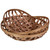 Set of 3 Brown Wooden Lattice Rustic Table Top Baskets - IMAGE 1