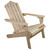 36" Natural Brown Classic Folding Wooden Adirondack Chair - IMAGE 1