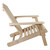 36" Natural Brown Classic Folding Wooden Adirondack Chair - IMAGE 4