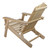 36" Natural Brown Classic Folding Wooden Adirondack Chair - IMAGE 5