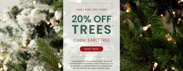 20% Off. Shop Trees