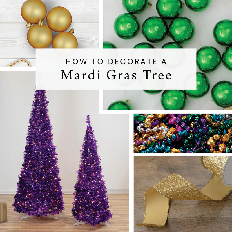 Festive Glittered DIY Mardi Gras Mask Tree Topper