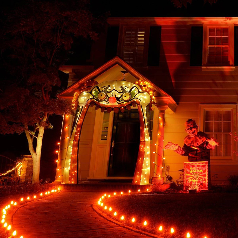 How to Turn Christmas Lights into Hauntingly Good Halloween Decor