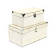 Set of 2 White Solid Rectangular Storage Boxes 12" | Christmas Central