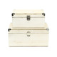 Set of 2 White Solid Rectangular Storage Boxes 12" | Christmas Central