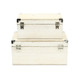 Set of 2 White Solid Rectangular Storage Boxes 12" | Christmas Central