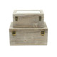 Set of 2 Gray Rectangular Storage Boxes with Mirror 11.75" | Christmas ...