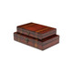 Set of 2 Brown Rectangular Lined Storage Wooden Boxes 13.5" | Christmas ...