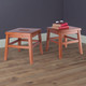 Kaya 2-PC Set Conductor Stool Teak Finish | Christmas Central